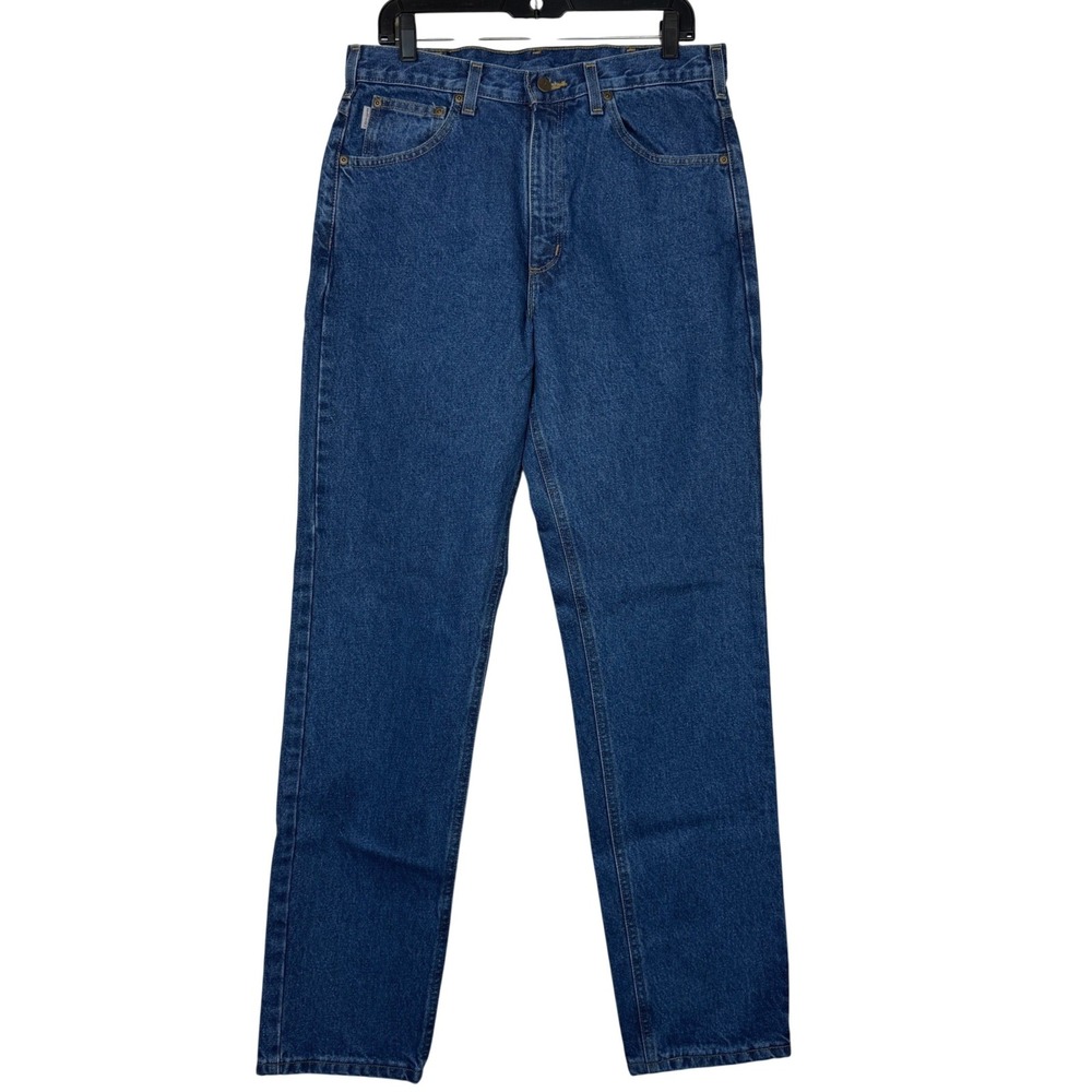 NEW Carhartt B17-DST Relaxed Fit Jeans Mens 33x34 Cotton Stone Blue Denim Work